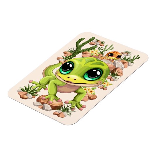 Baby Geckos Niedlich Cartoon Characters Magnet (Linke Seite)