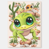 Baby Geckos Niedlich Cartoon Characters Magnet (Vorderseite)