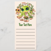 Baby Geckos Niedlich Cartoon Characters Menükarte (Vorderseite)