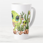 Baby Geckos Niedlich Cartoon Characters Milchtasse (Rechte Ecke)