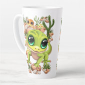 Baby Geckos Niedlich Cartoon Characters Milchtasse (Linke Ecke)