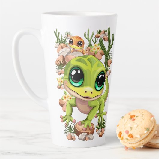 Baby Geckos Niedlich Cartoon Characters Milchtasse (Beispiel)