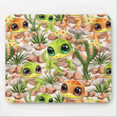 Baby Geckos Niedlich Cartoon Characters Mousepad (Vorne)
