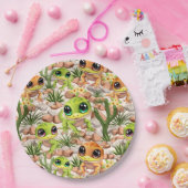Baby Geckos Niedlich Cartoon Characters Pappteller (Party)