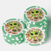 Baby Geckos Niedlich Cartoon Characters Pokerchips (Stapel)