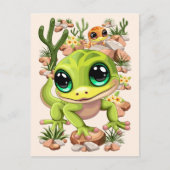 Baby Geckos Niedlich Cartoon Characters Postkarte (Vorderseite)