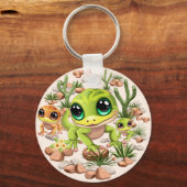 Baby Geckos Niedlich Cartoon Characters Schlüsselanhänger (Vorderseite)