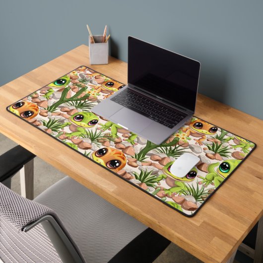 Baby Geckos Niedlich Cartoon Characters Schreibtischunterlage (Büro 2)