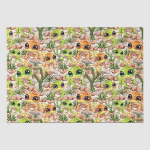 Baby Geckos Niedlich Cartoon Characters Seidenpapier