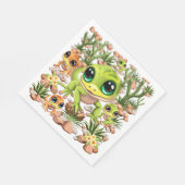 Baby Geckos Niedlich Cartoon Characters Serviette (Ecke)