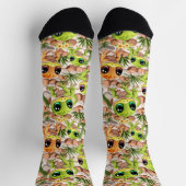 Baby Geckos Niedlich Cartoon Characters Socken (Oben)