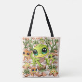 Baby Geckos Niedlich Cartoon Characters Tasche (Rückseite)