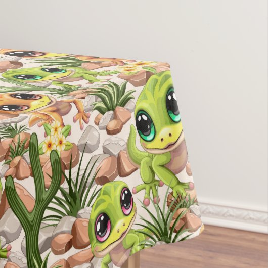 Baby Geckos Niedlich Cartoon Characters Tischdecke (Beispiel)