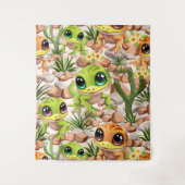 Baby Geckos Niedlich Cartoon Characters Wandteppich (Vorderseite)