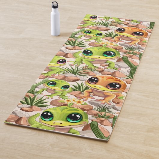 Baby Geckos Niedlich Cartoon Characters Yogamatte (Beispiel)