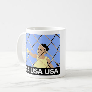 Baby-Gefängnis. Kindertrennungsaussage Kaffeetasse
