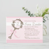 Baby-Geklapper-Duschen-Einladung Einladung (Stehend Vorderseite)