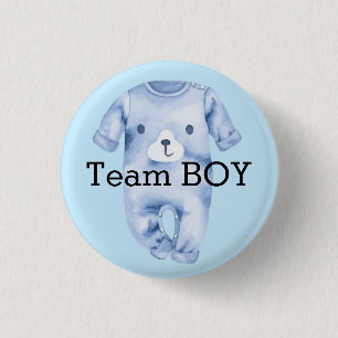 Baby Gender enthüllt Teamboy Button