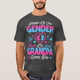 Baby Gender offenbaren Dusche Rosa oder Blau Opa L T-Shirt
