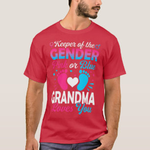 Baby Gender offenbaren Dusche rosa oder blaue Oma T-Shirt