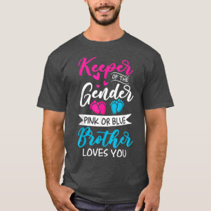 Baby Gender offenbaren Dusche Rosa oder Blue Broth T-Shirt
