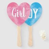 Baby Gender offenbaren Rauchbombe Boy Girl Blue Pi Fächer (Vorne und Hinten)