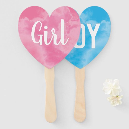 Baby Gender offenbaren Rauchbombe Boy Girl Blue Pi Fächer (Vorne und Hinten)