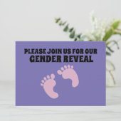 BABY GENDER REVEAL CUSTOM PARTY EINLADUNGEN (Stehend Vorderseite)