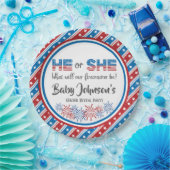 Baby Gender Reveal - Firecracker 4. Juli Pappteller (Party)