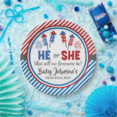 Baby Gender Reveal - Firecracker 4. Juli Pappteller (Party)