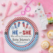 Baby Gender Reveal - Firecracker 4. Juli Pappteller (Party)