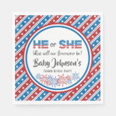 Baby Gender Reveal - Firecracker 4. Juli Serviette (Vorderseite)