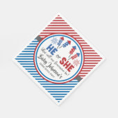 Baby Gender Reveal - Firecracker 4. Juli Serviette (Ecke)