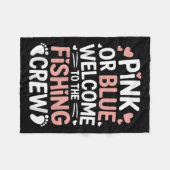 Baby Gender Reveal, NK oder Blau Willkommen in den Fleecedecke (Vorderseite (Horizontal))