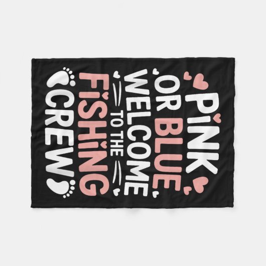 Baby Gender Reveal, NK oder Blau Willkommen in den Fleecedecke (Vorderseite (Horizontal))