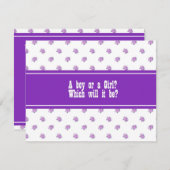 Baby Gender Reveal Party Einladung (Vorne/Hinten)