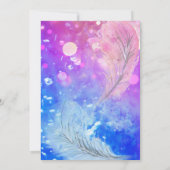 Baby Gender Reveal: Rosa und blaue Freude! Einladung (Rückseite)