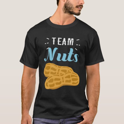 Baby Gender Reveal Team Nuts T-Shirt (Vorderseite)