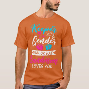 Baby Gender zeigt Dusche pink oder blau Großmutter T-Shirt
