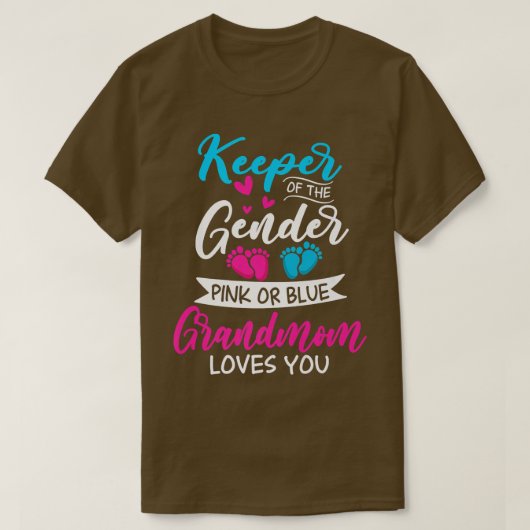 Baby Gender zeigt Dusche pink oder blau Großmutter T-Shirt (Design vorne)