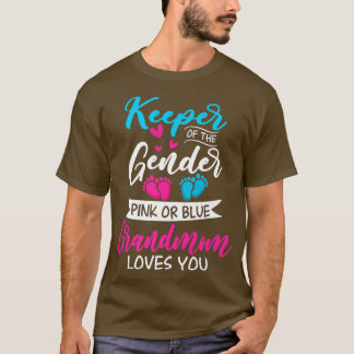 Baby Gender zeigt Dusche pink oder blau Großmutter T-Shirt