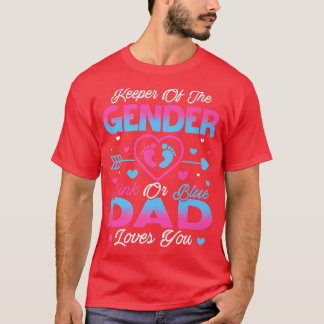 Baby Gender zeigt Dusche Rosa oder Blau Vater Lieb T-Shirt