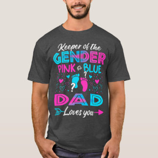 Baby Gender zeigt Dusche Rosa oder Blau Vater Lieb T-Shirt