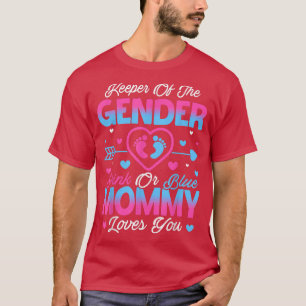 Baby Gender zeigt Dusche Rosa oder blaue Mommy Lie T-Shirt