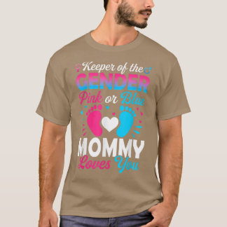Baby Gender zeigt Dusche Rosa oder blaue Mommy Lie T-Shirt