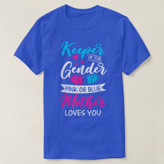 Baby Gender zeigt Dusche rosa oder blaue Mutter Li T-Shirt (Design vorne)
