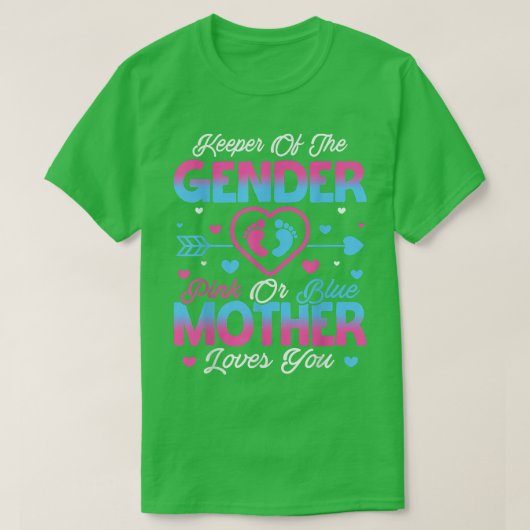 Baby Gender zeigt Dusche rosa oder blaue Mutter Li T-Shirt (Design vorne)