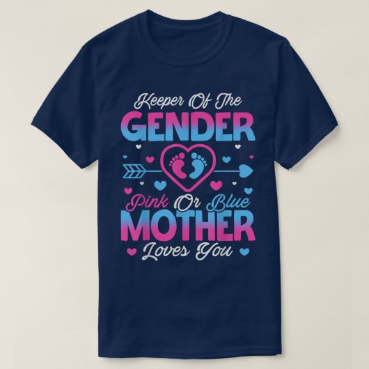 Baby Gender zeigt Dusche rosa oder blaue Mutter Li T-Shirt (Design vorne)