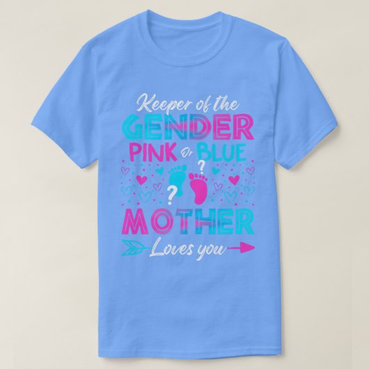 Baby Gender zeigt Dusche rosa oder blaue Mutter Li T-Shirt (Design vorne)