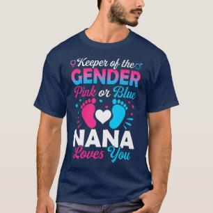 Baby Gender zeigt Dusche rosa oder blaue Nana-Lieb T-Shirt